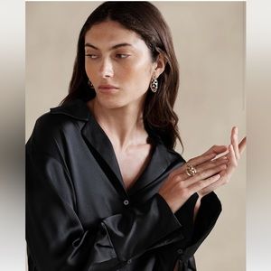 Banana Republic Bliss silk resort shirt